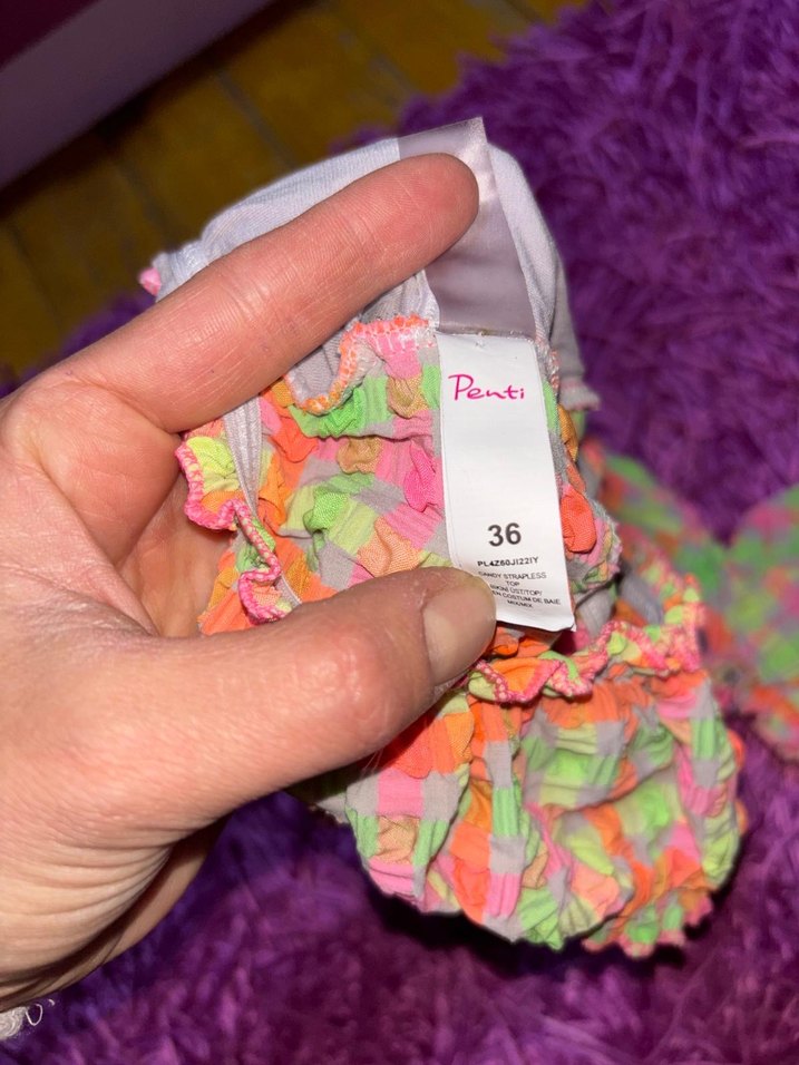 Renkli Batik Desenli Midi Sütyen - Görsel 4