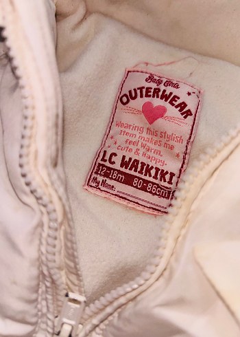 Kız Çocuk Beyaz Kapüşonlu Mont - Görsel 4