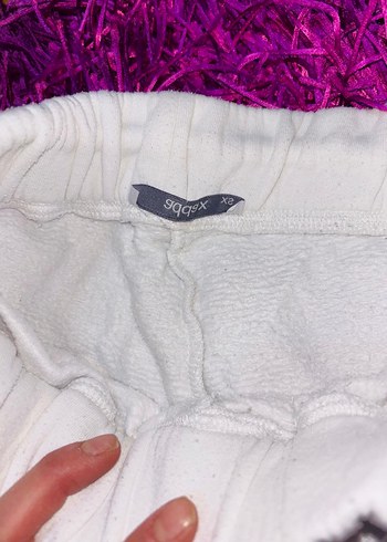 Beyaz Kadın Rahat Kesim Eşofman Altı - Görsel 4