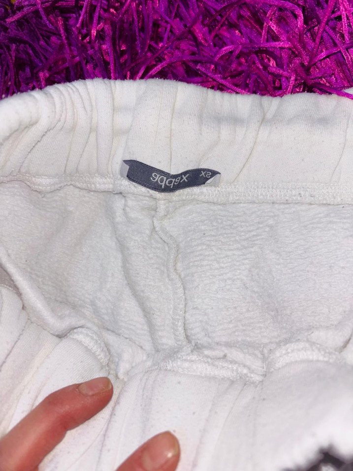 Beyaz Kadın Rahat Kesim Eşofman Altı - Görsel 4