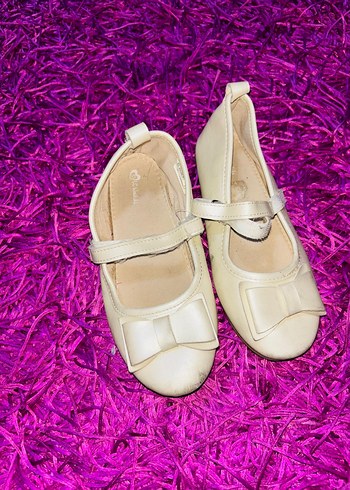 Kız Çocuk Beyaz Fiyonklu Babet - Görsel 2