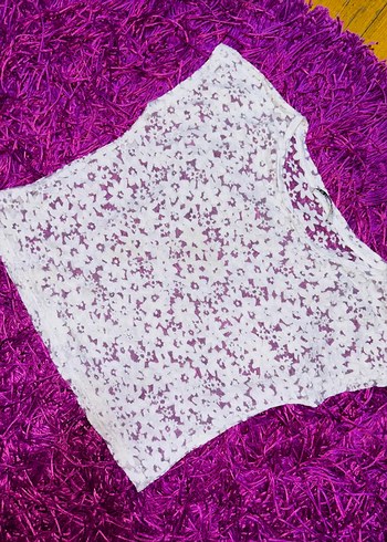 İşlemeli Dantelli Kız tşhrt - Görsel 2