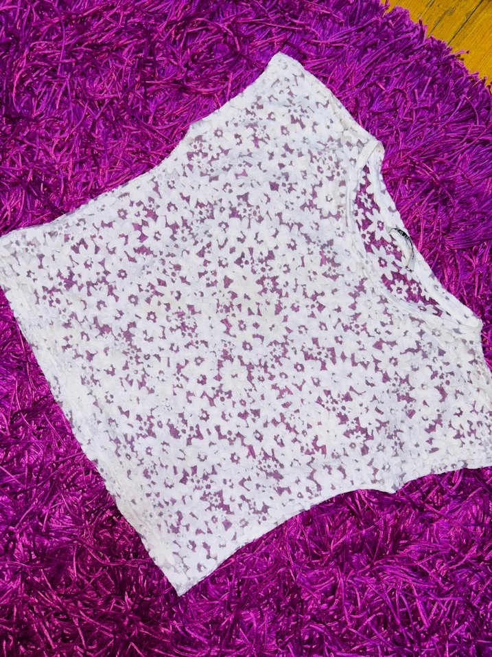 İşlemeli Dantelli Kız tşhrt - Görsel 2