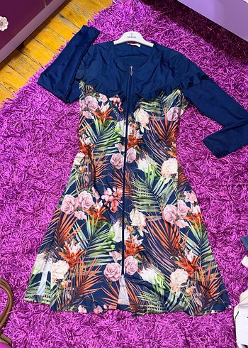 Haşema Çiçek Desenli Uzun Kadın Elbise - Görsel 3