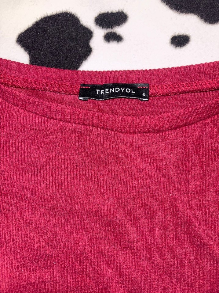 Bordo Uzun Kollu Midi Triko Elbise - Görsel 3