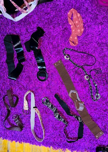 Mor Deri Tokalı Kadın Kemer toplu - Görsel 2