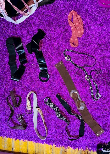 Mor Deri Tokalı Kadın Kemer toplu - Görsel 3