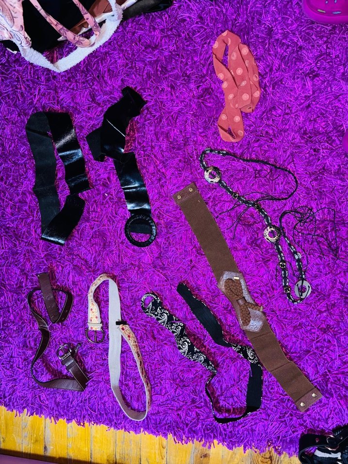 Mor Deri Tokalı Kadın Kemer toplu - Görsel 3