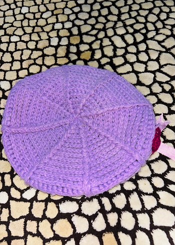 Nakışlı Mor Kız Çocuk Sıcak Triko Terlik - Görsel 2