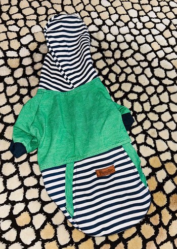 Renkli Zebra Desenli Örgü Köpek Sweatshirt - Görsel 3