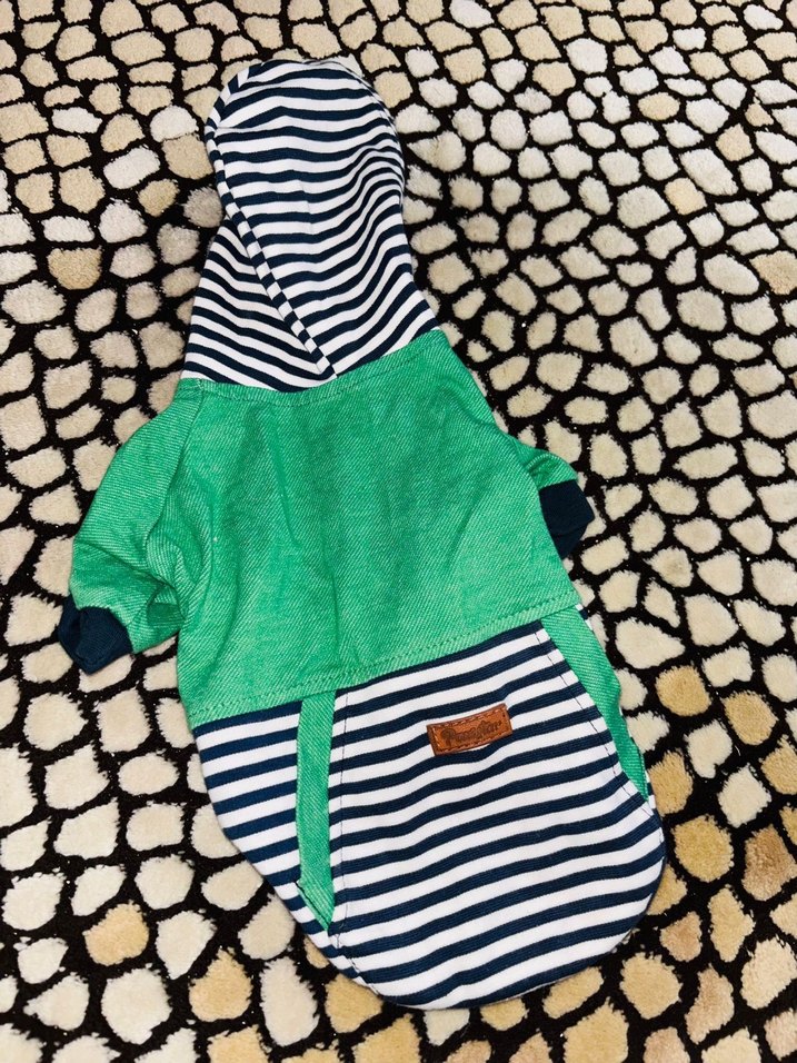 Renkli Zebra Desenli Örgü Köpek Sweatshirt - Görsel 3