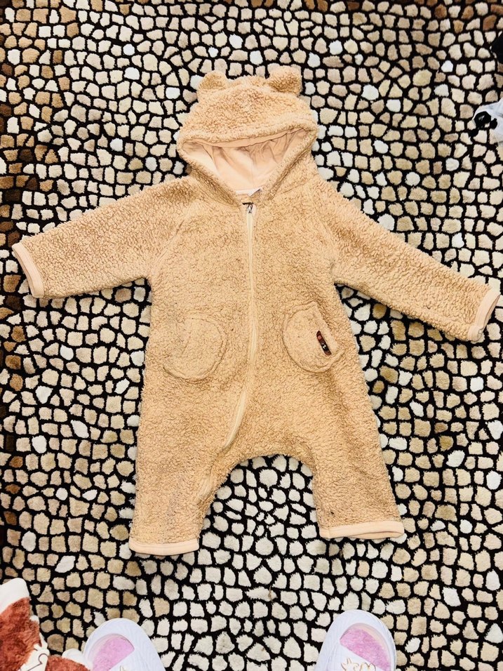 Kahverengi Kürklü Bebek Tulumu - Görsel 2