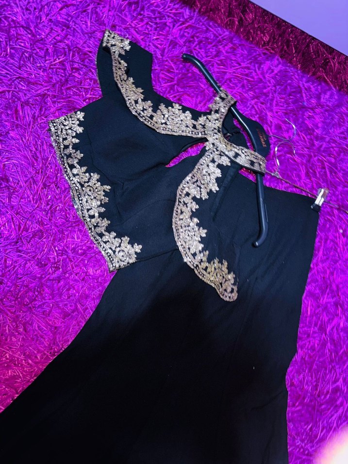 İşlemeli Siyah Mini Kadın Henna Elbise - Görsel 5