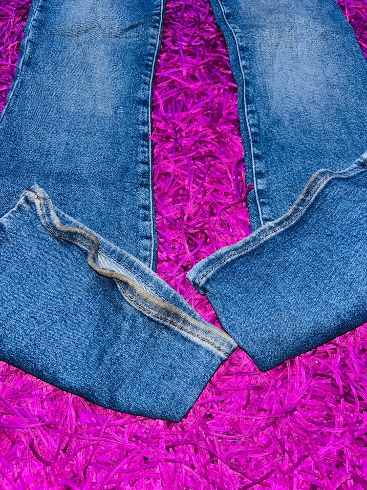 Yüksek Bel İspanyol Paça Kadın Kot Pantolon - Görsel 5