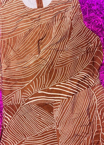 Vöneve Kadın Desenli  Kumaş Tulum - Görsel 4