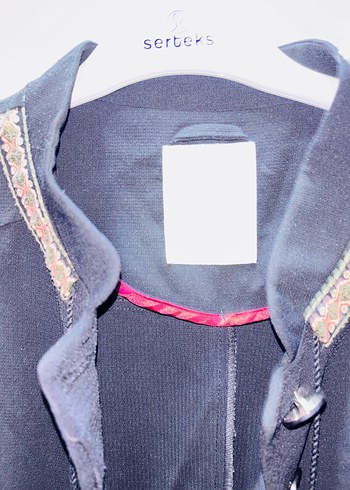 Düğmeli Siyah Uzun Kadın Kaban - Görsel 3