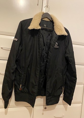 Giorgio Armani Siyah Kurklu Street Wear Kadin Ceket