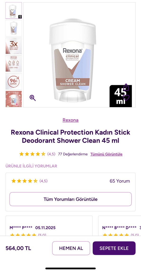 Rexona Clinical Koruyucu Krem Deodorant 48g - Görsel 5