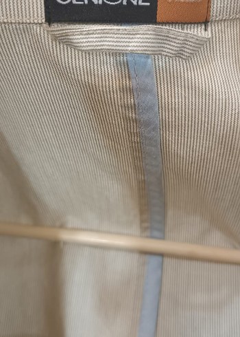 Bej Keten Düğmeli erkek ceket - Görsel 3