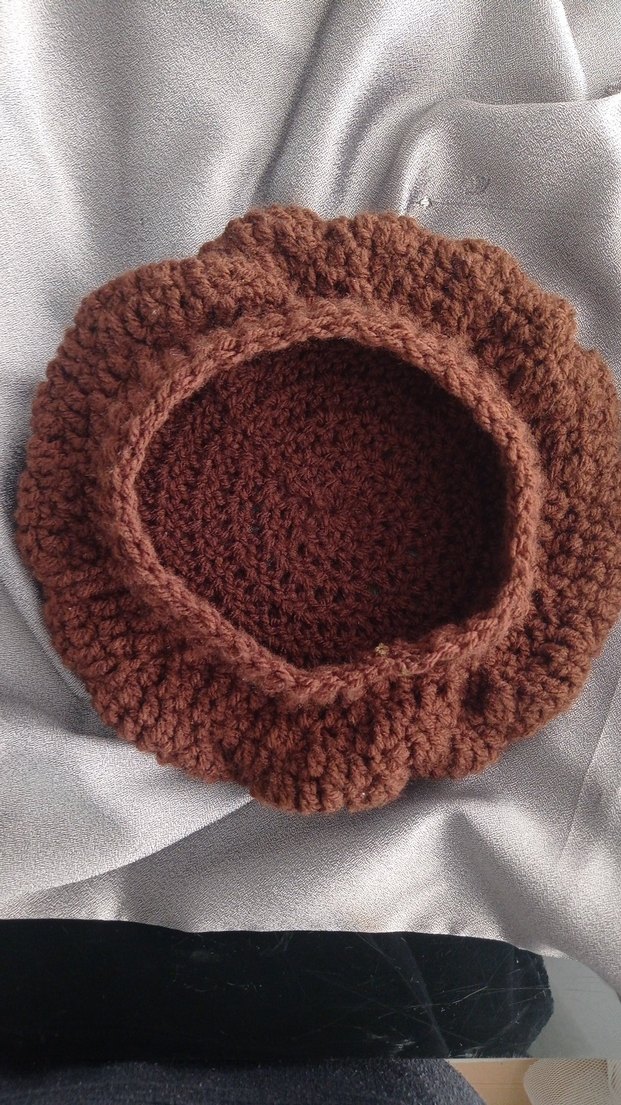 Kahverengi Örgü Bohem Kadın Bere - Görsel 3