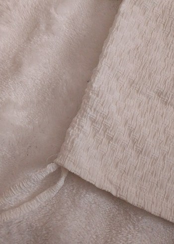 Beyaz Keten Hamile Bluzu, Kısa Kollu, Salaş - Görsel 4