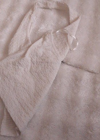 Kadın Bej Kolsuz Örgü Yelek - Görsel 2