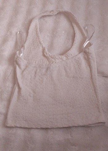 Kadın Bej Kolsuz Örgü Yelek - Görsel 3