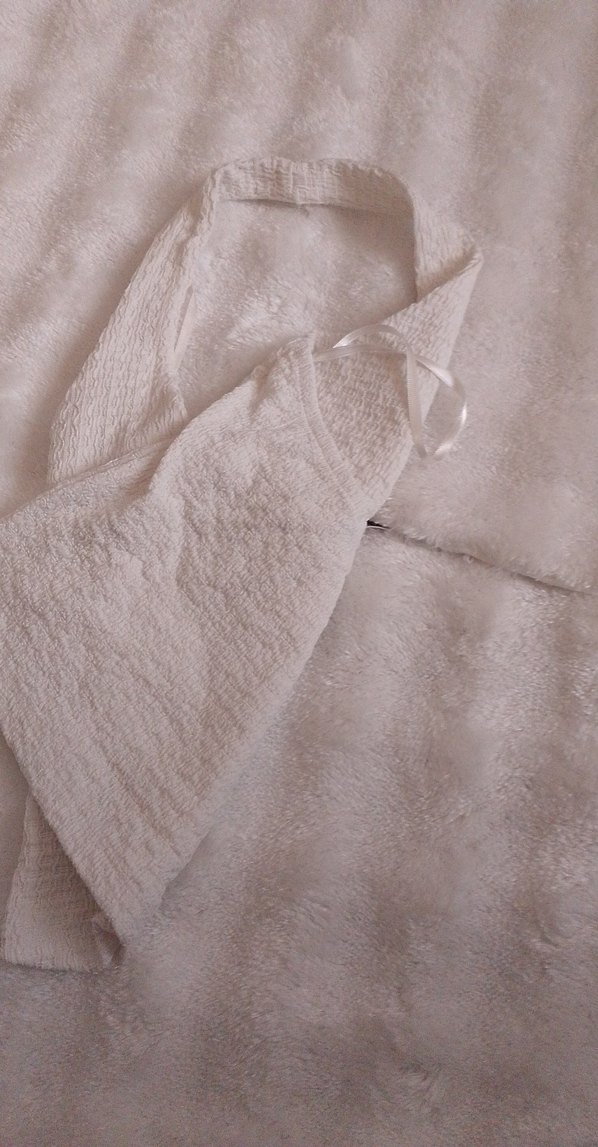 Kadın Bej Kolsuz Örgü Yelek - Görsel 2