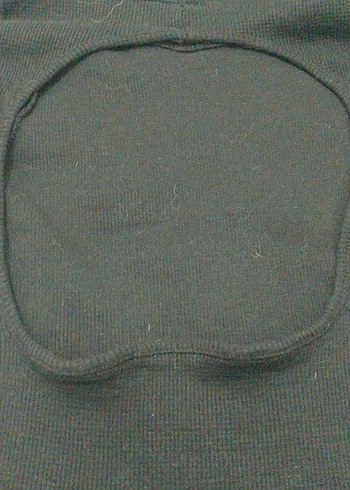 Kadın siyah kısa kollu arkası acık sırt dekolteli esnek - Görsel 3