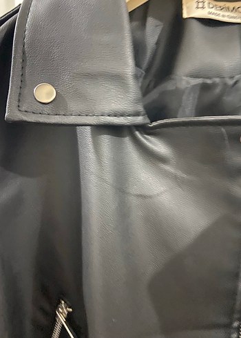 Siyah Deri Kemerli Kadın Ceket - Görsel 6