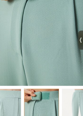 Happiness İstanbul Su Yeşili Rahat Kumaş Pantolon - Görsel 5