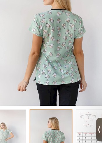 Desenli FORMA ÜST Scrub - Görsel 3