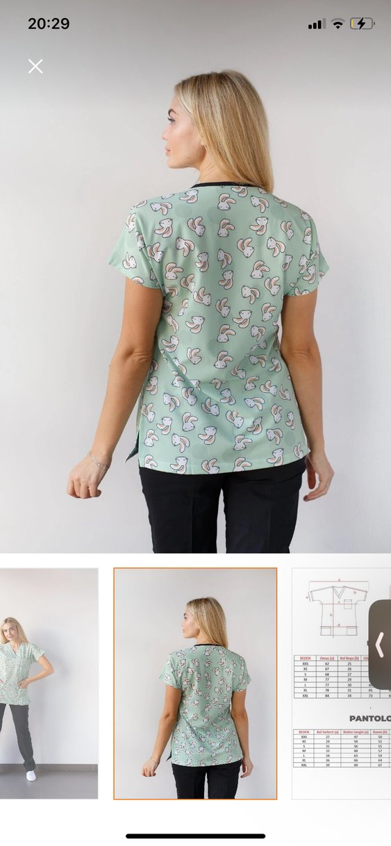 Desenli FORMA ÜST Scrub - Görsel 3