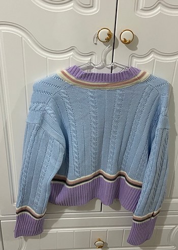 Milla Midi Örgü Hırka - Mor ve Pastel Tonlar - Görsel 3