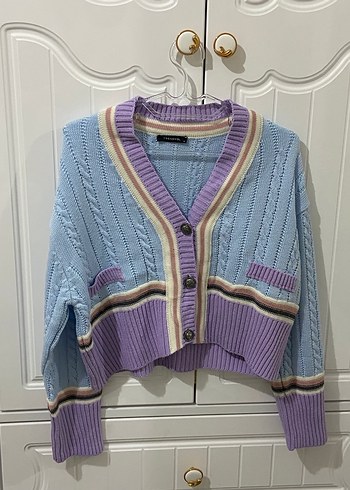 Milla Midi Örgü Hırka - Mor ve Pastel Tonlar - Görsel 2