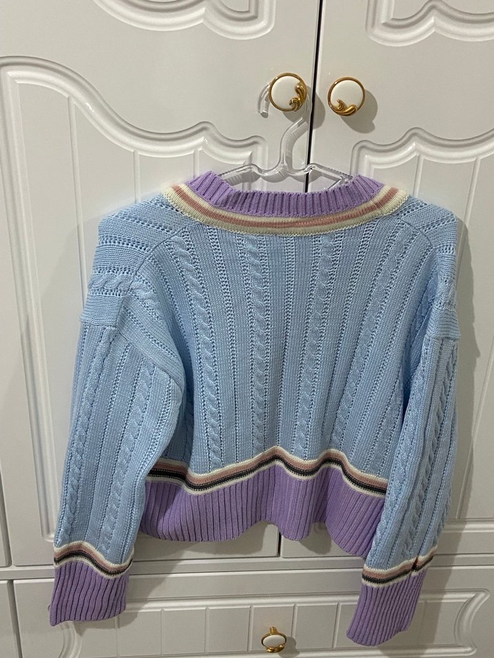 Milla Midi Örgü Hırka - Mor ve Pastel Tonlar - Görsel 3