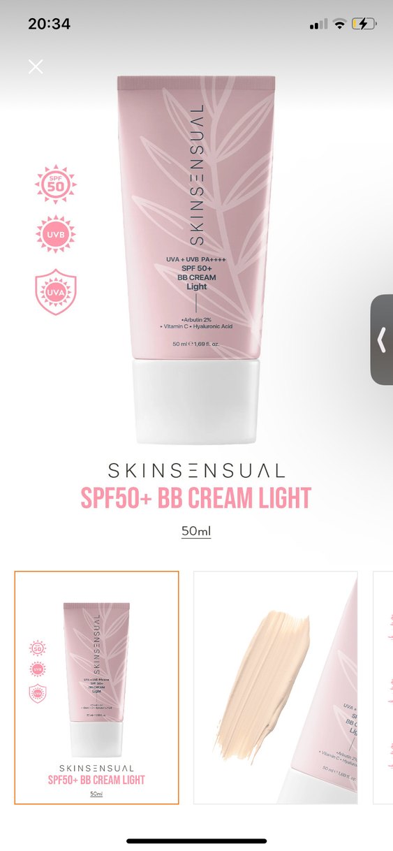 SKINSENSUAL SPF50+ BB Krem Açık Ton 50ml - Görsel 2