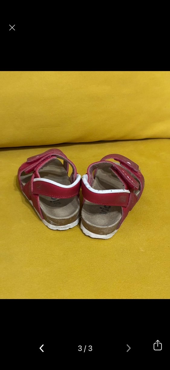 Vicco Kırmızı Kız Çocuk Cırt Cırtlı sandalet - Görsel 3