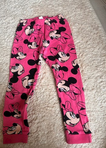 Kız Çocuk Pembe Minnie Baskılı Sweatshirt ve Pantolon - Görsel 4