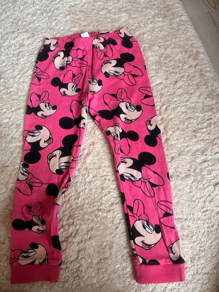 Kız Çocuk Pembe Minnie Baskılı Sweatshirt ve Pantolon - Görsel 4