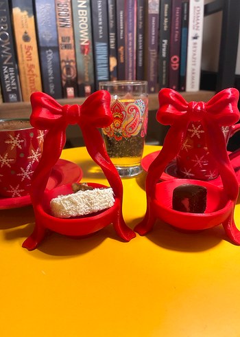 Kırmızı Fiyonklu lokumluk - Görsel 2