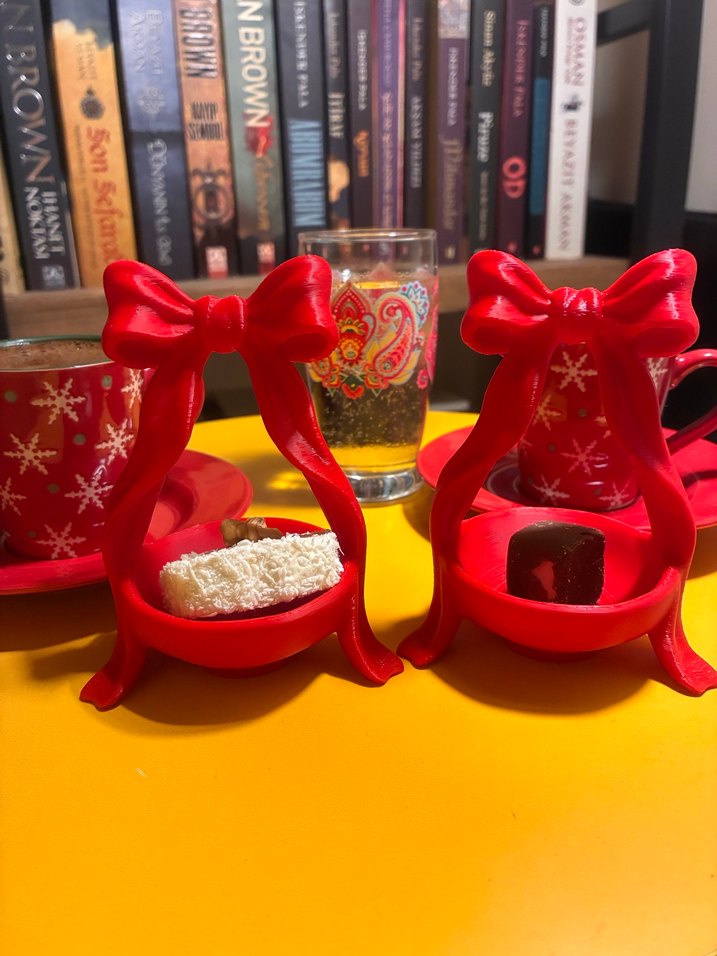 Kırmızı Fiyonklu lokumluk - Görsel 2