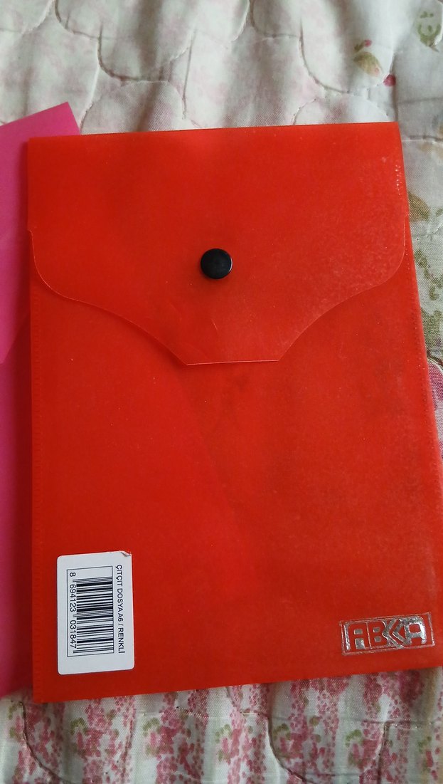 Renkli Plastik Kapaklı Kırmızı dosya - Görsel 2