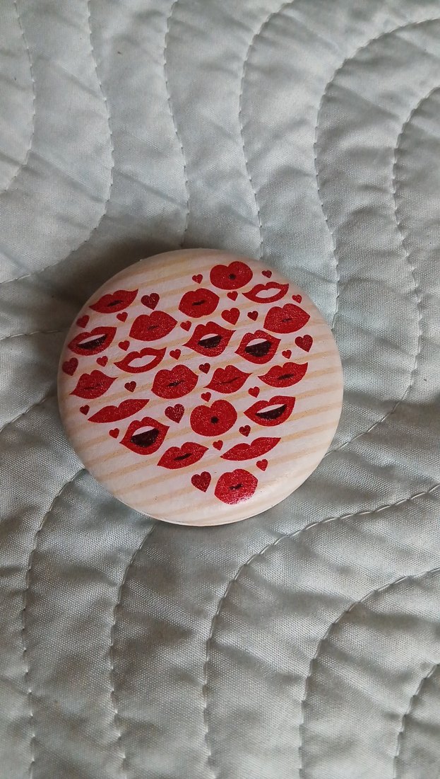 Parlak Beyaz Çift Taraflı Cep Aynası - Görsel 2