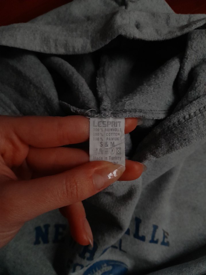 Gri Kadın New Rochelle Yazılı Kapüşonlu - Görsel 4