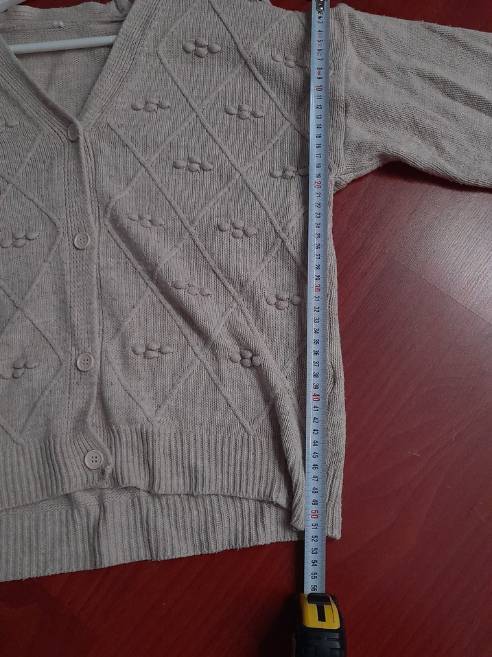 Koton Krem Rengi V Yaka Çiçekli Hırka - Görsel 2