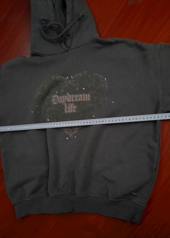 Pull&Bear Gri Daydream Yazılı Hoodie - Görsel 8