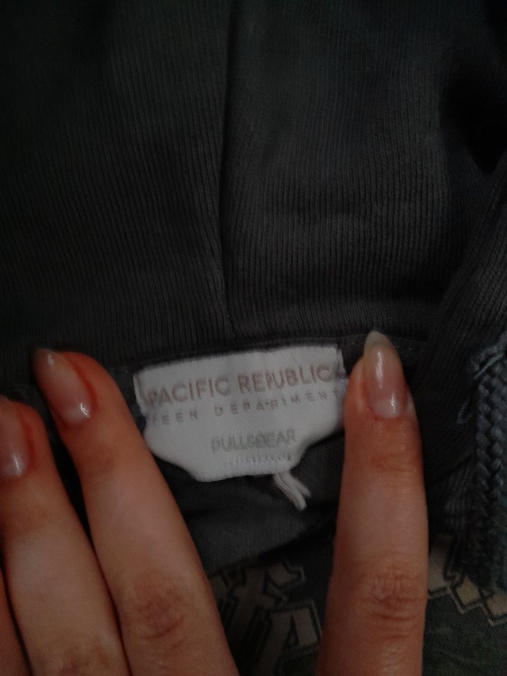 Pull&Bear Gri Daydream Yazılı Hoodie - Görsel 3