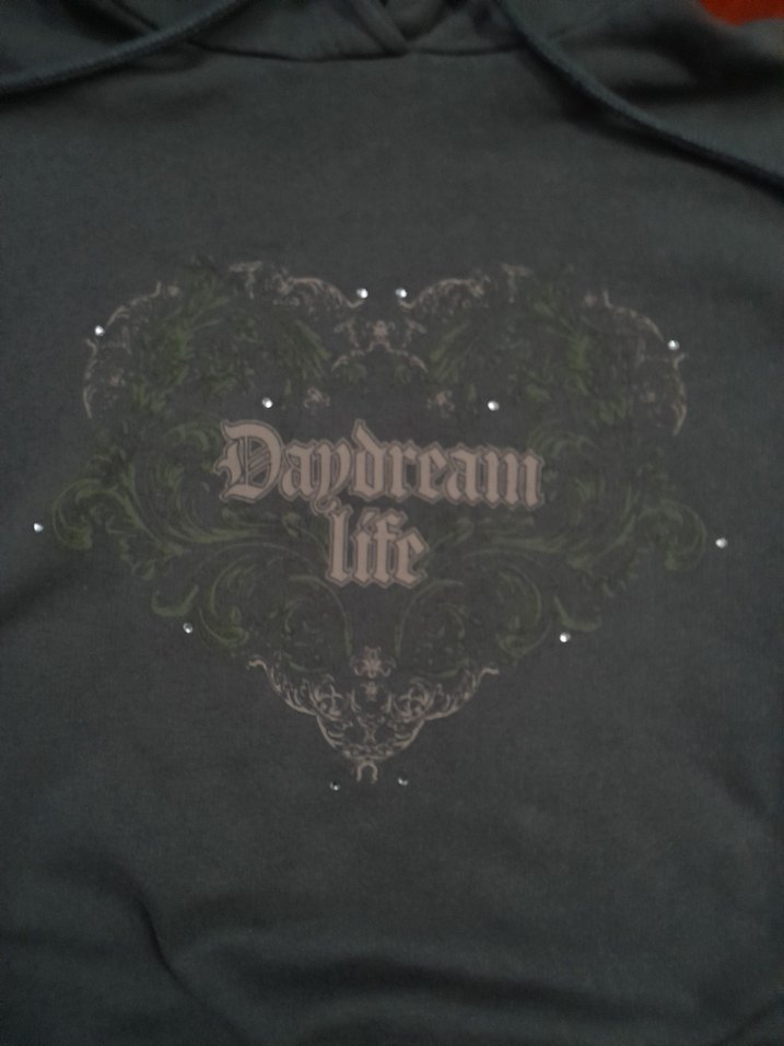 Pull&Bear Gri Daydream Yazılı Hoodie - Görsel 2