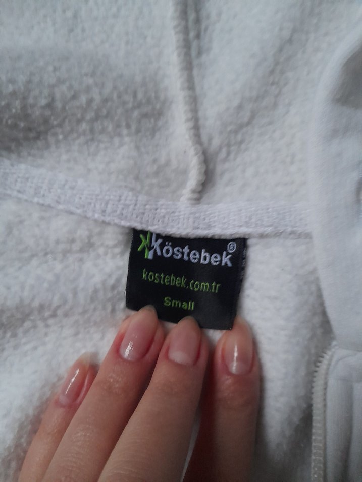 Köstebek İskeletli Society Yazılı Kapüşonlu Beyaz Hırka - Görsel 3